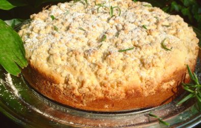 Lemon Rosemary Crumb Cake